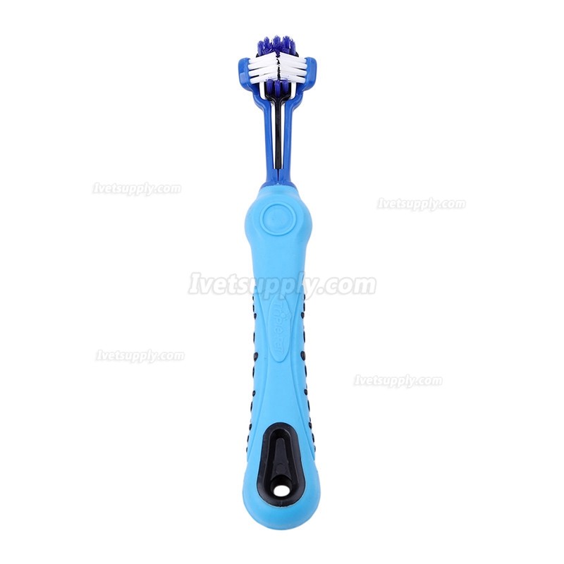 Three Sided Pet Toothbrush Dog Brush Addition Bad Breath Tartar Teeth Care Dog Cat Cleaning Mouth